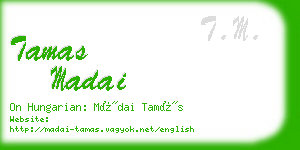 tamas madai business card